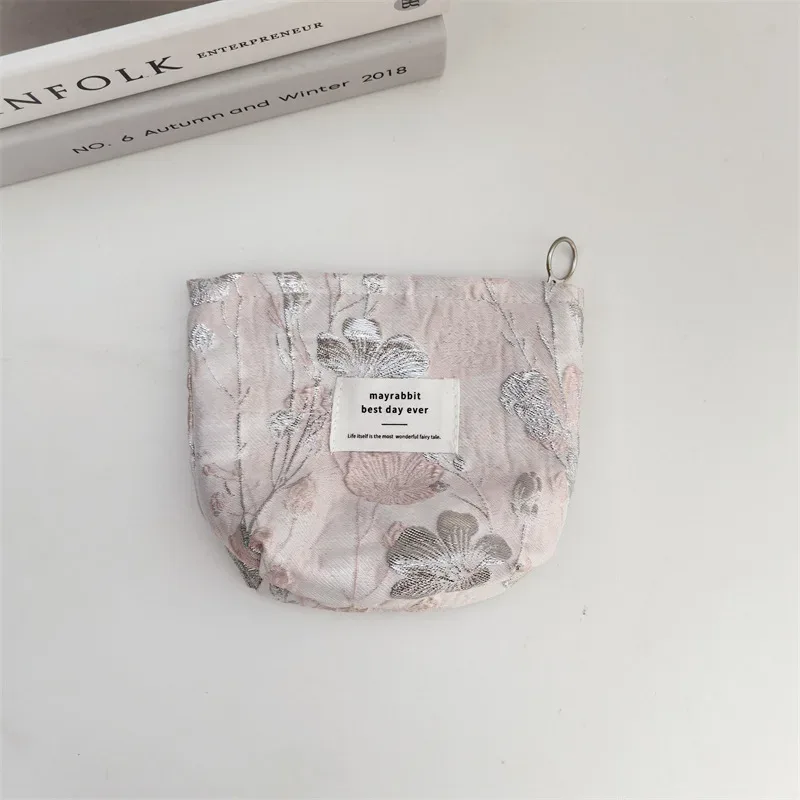 nouvelle trousse de maquillage rétro en velours côtelé pour femme, organisateur de soins de la peau et cosmétiques, pochette de voyage, trousse de toilette