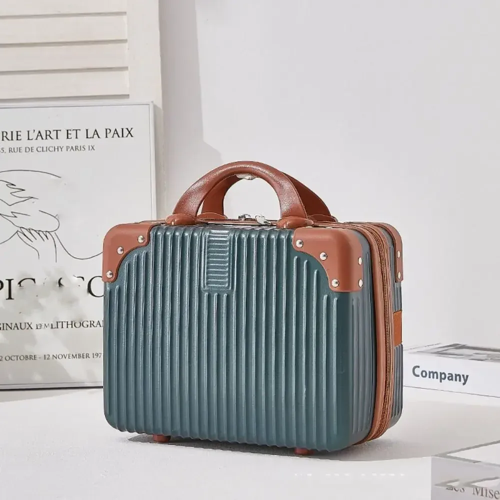 mini valise de voyage de 14 pouces, boîte à cosmétiques, boîte à mot de passe, organisateur de bagages à main, étui de maquillage, petite mallette d'embarquement