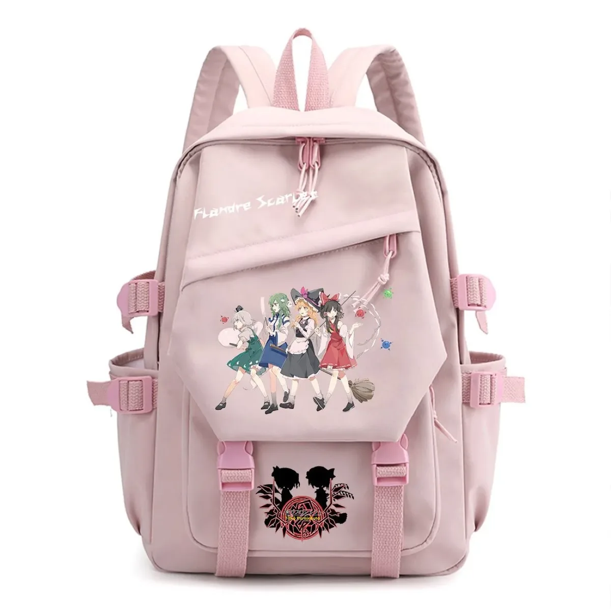 sac à dos touhou project ‌ sac à dos de voyage de grande capacité pour étudiants, imprimé dessin animé hakurei reimu kirisame marisa