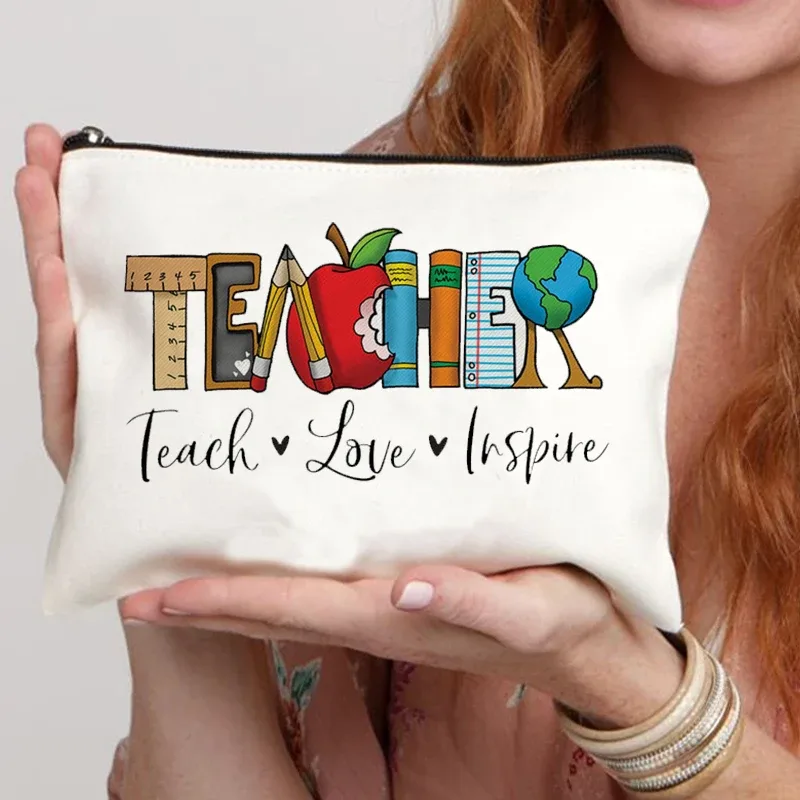 pochette à rouge à lèvres, trousse de maquillage de voyage, trousse de maquillage, sacs pour femmes, cadeau pour professeur, pochette cosmétique, portefeuille, pochette de rangement portable