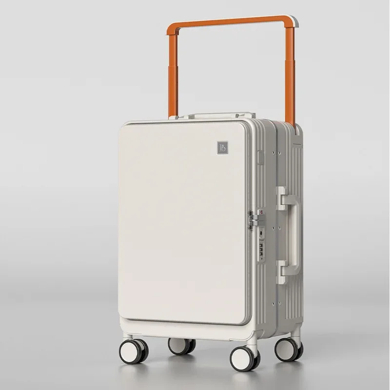 valise trolley à tube large, bagage à main de 20 pouces, valise trolley incassable de 24 pouces, valise de voyage à ouverture latérale