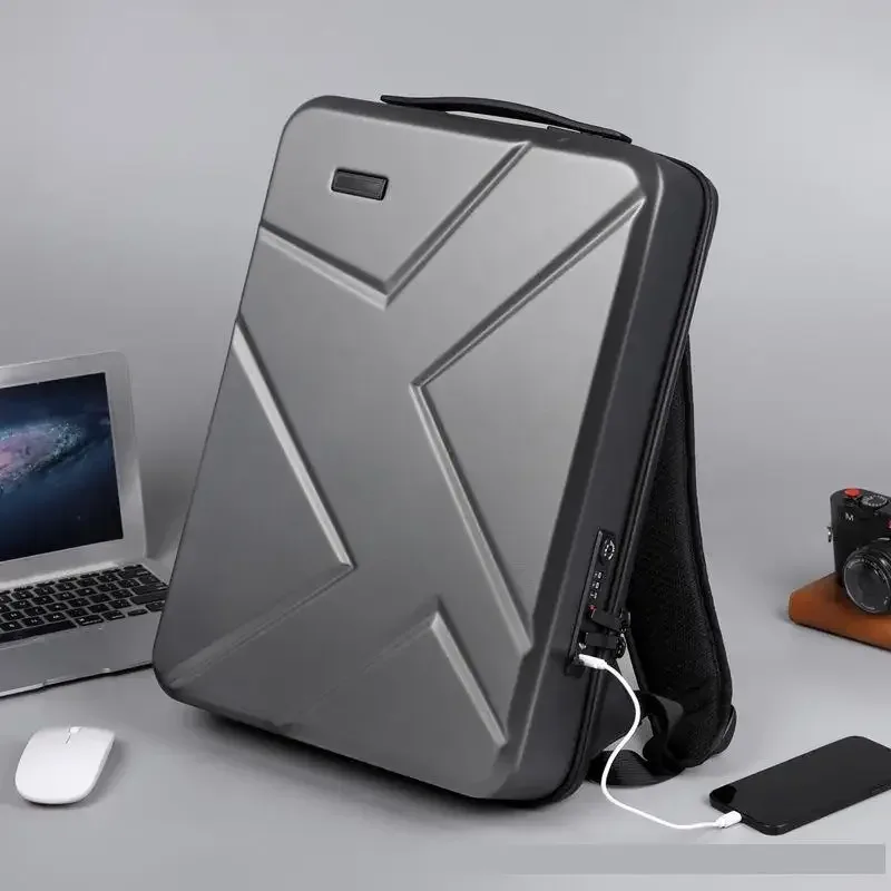 sac à dos multifonctionnel pour homme, sac pour ordinateur portable, sac à coque rigide, grande capacité, hydrofuge, abs, usb, e-sports, mode