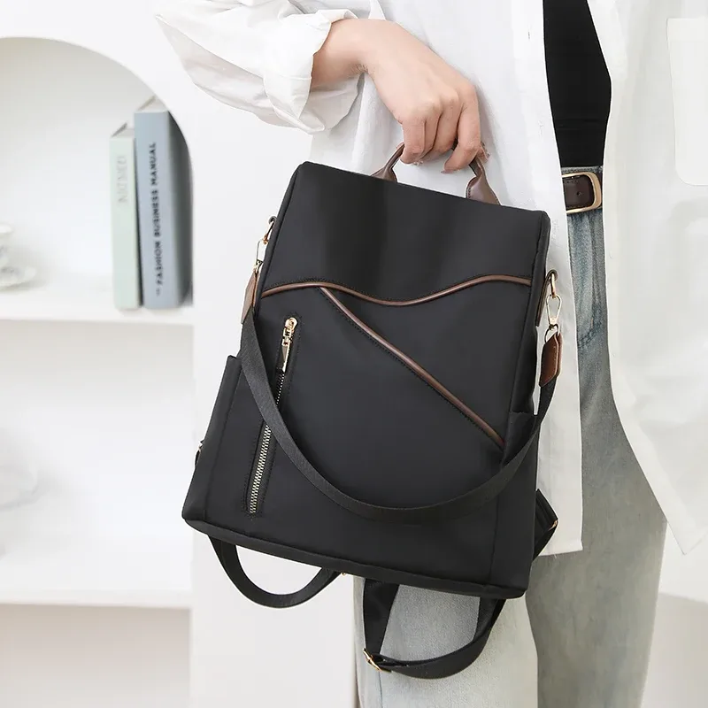 sac à dos antivol femme décontracté en nylon nouveau sac d'école 2025 mode grande capacité bandoulière sac à bandoulière mochila femenina