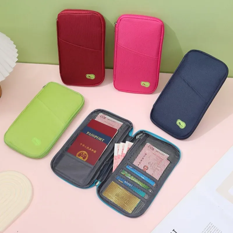 porte-documents de voyage multifonctionnel de style portefeuille pour hommes et femmes, sac de rangement pour passeport, vente en gros, stock disponible