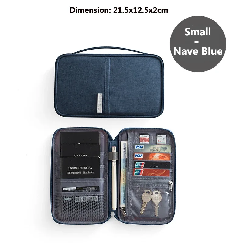 porte-passeport étanche, sac de voyage portable, organisateur de passeport multifonctionnel, mallette de documents, sac de rangement pour femmes et hommes
