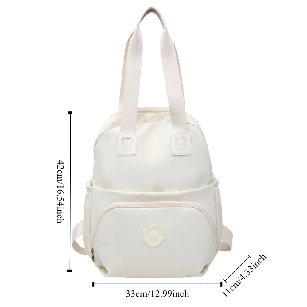 sac à dos de sport en nylon de style coréen, grande capacité, couleur unie, sac à bandoulière de voyage, design de niche, sac de fitness en nylon pour employé de bureau