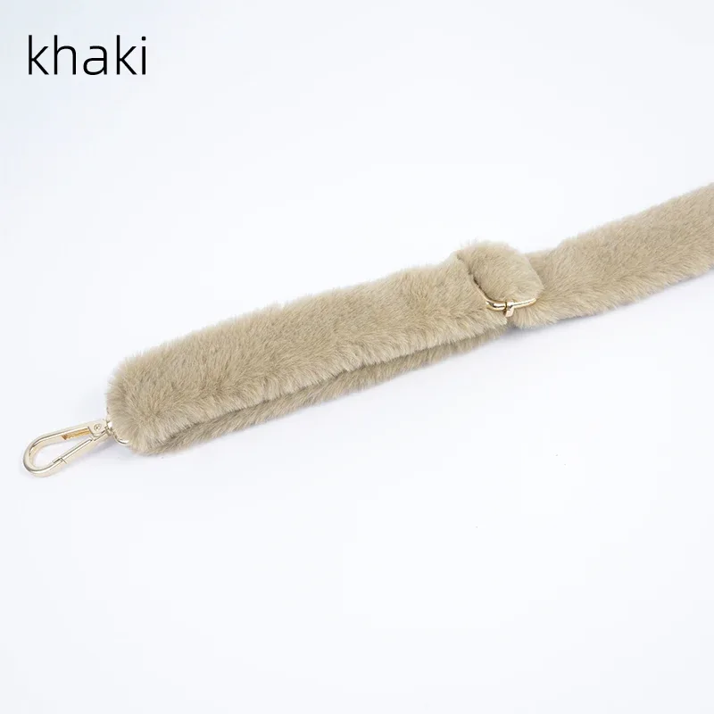 sangle de sac en peluche réglable, longue longueur chaude d'hiver, ceinture de remplacement en fourrure pour femmes, sacs à bandoulière, accessoires, 1 pièce