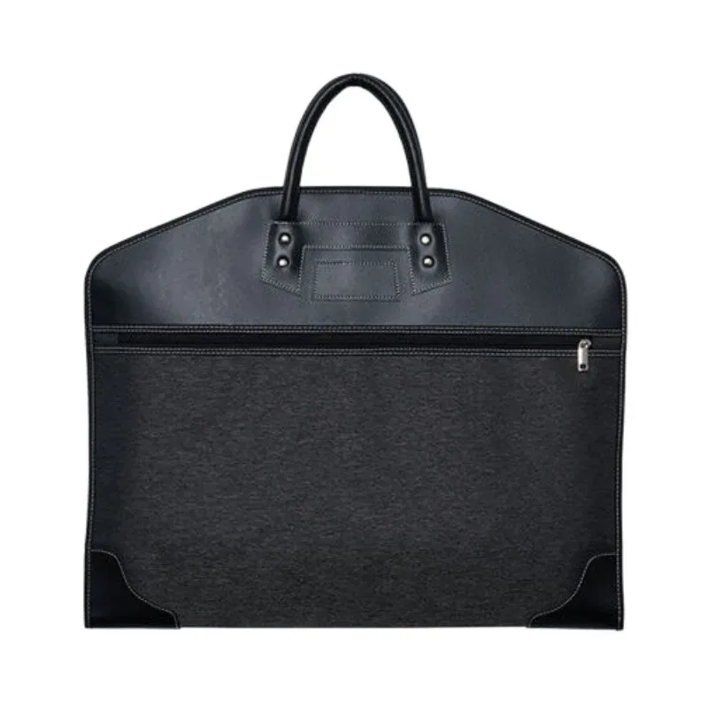 sac à vêtements de costume en cuir pour voyage, housse étanche et anti-poussière, porte-costume d'affaires léger et pliable pour les voyages aériens