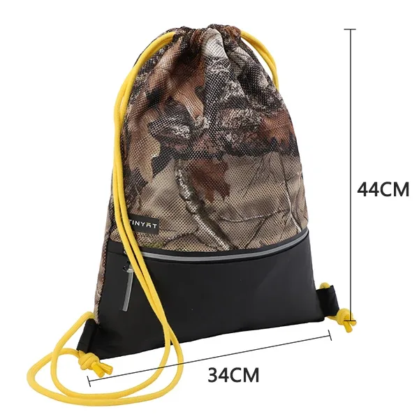tinyat sac de sport robuste à cordon sac à dos en polyester imperméable pour salle de sport, équitation, organisateur de chaussures et de vêtements de grande capacité