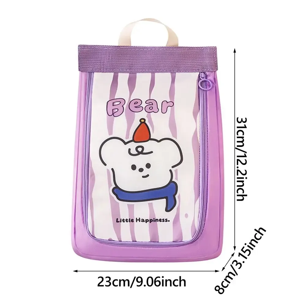 sac à chaussures double couche pratique, sac de rangement de chaussures à main avec animaux de dessin animé, sac à chaussures de voyage épais et séparé, solution de rangement