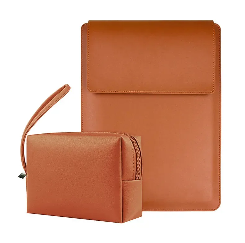 housse d'ordinateur portable de luxe 13-15 pouces avec support, personnalisable pour entreprise, simple, étanche, sacoche de protection, mini sac de rangement tendance