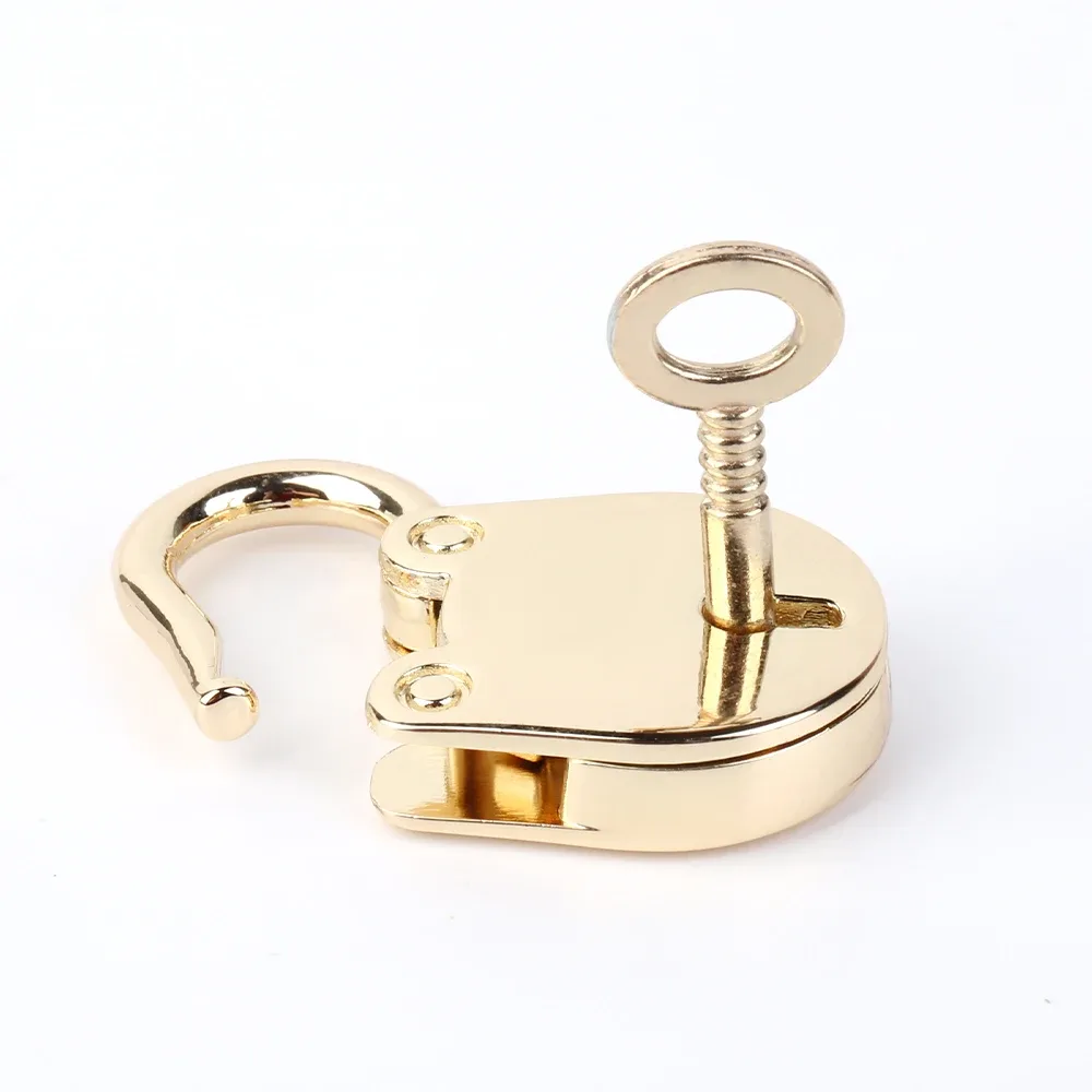 cadenas serrure tsa métal doré forme chat ovale clé suspension accessoires valise femme voyage