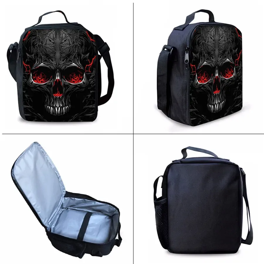 sacs à dos à motif squelette en trois parties pour garçons et filles, meilleurs cadeaux, sac à dos scolaire plat 2d dessin animé pour enfants