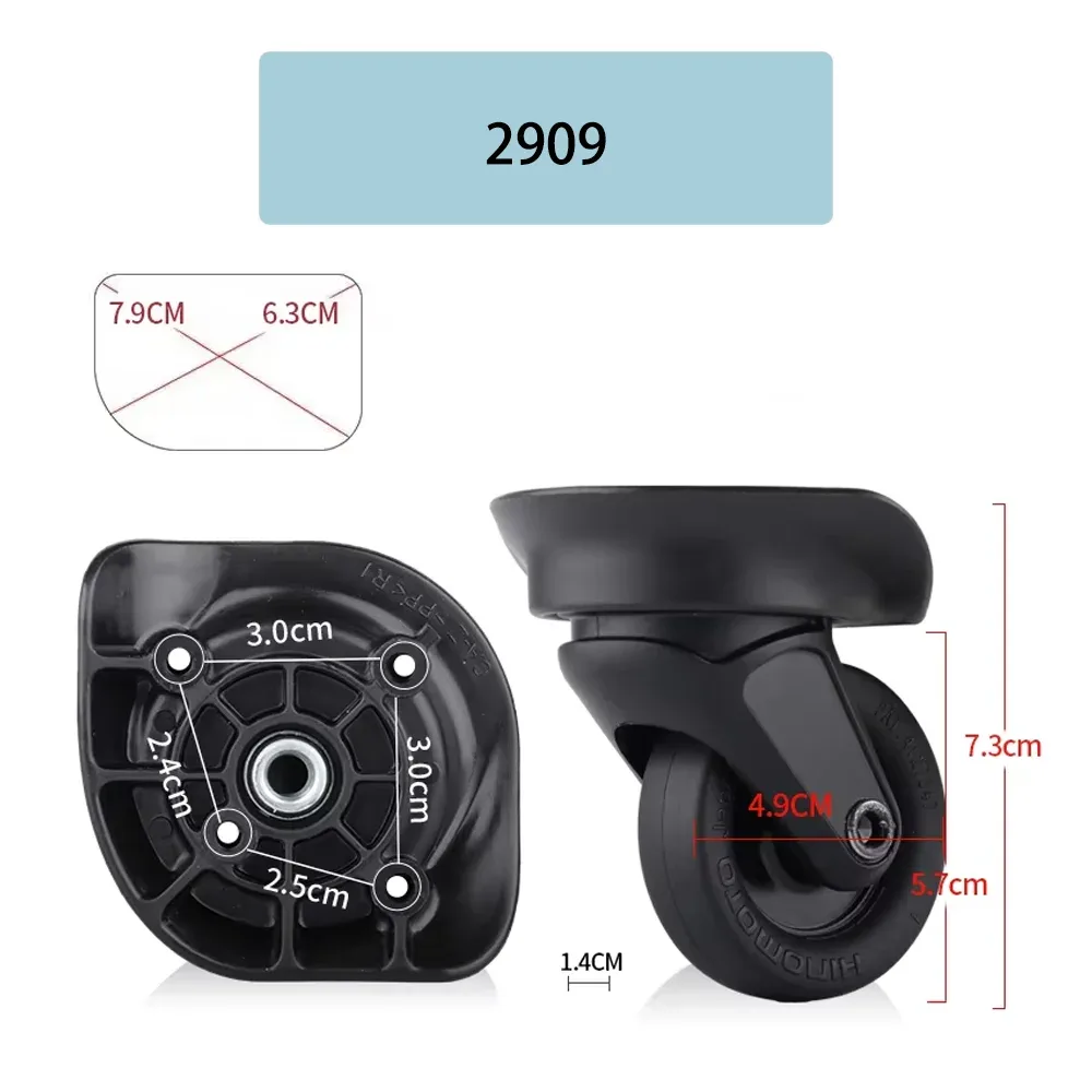 roues de remplacement universelles pour valise lojel, pièces de réparation de roulettes de bagages avec roulement silencieux et résistant à l'usure