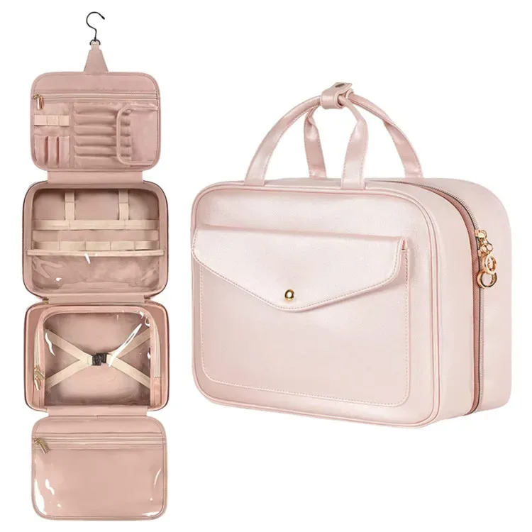 trousse de toilette de voyage trousse de toilette spacieuse trousse de toilette pour femmes et hommes trousse de maquillage comparment étanche pour accessoires de voyage