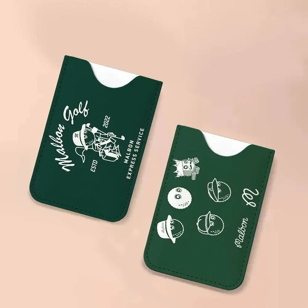 porte-cartes en cuir pu malbon fashion golf, ultra fin, organisateur de cartes de crédit et d'identité, porte-cartes de visite léger