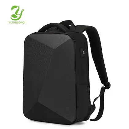 sac dos abs olighard shell multifonction antivol étanche polyester noir triangles carrés bandes latérales poignée souple ceinture air compartiment voyage affaires étudiant