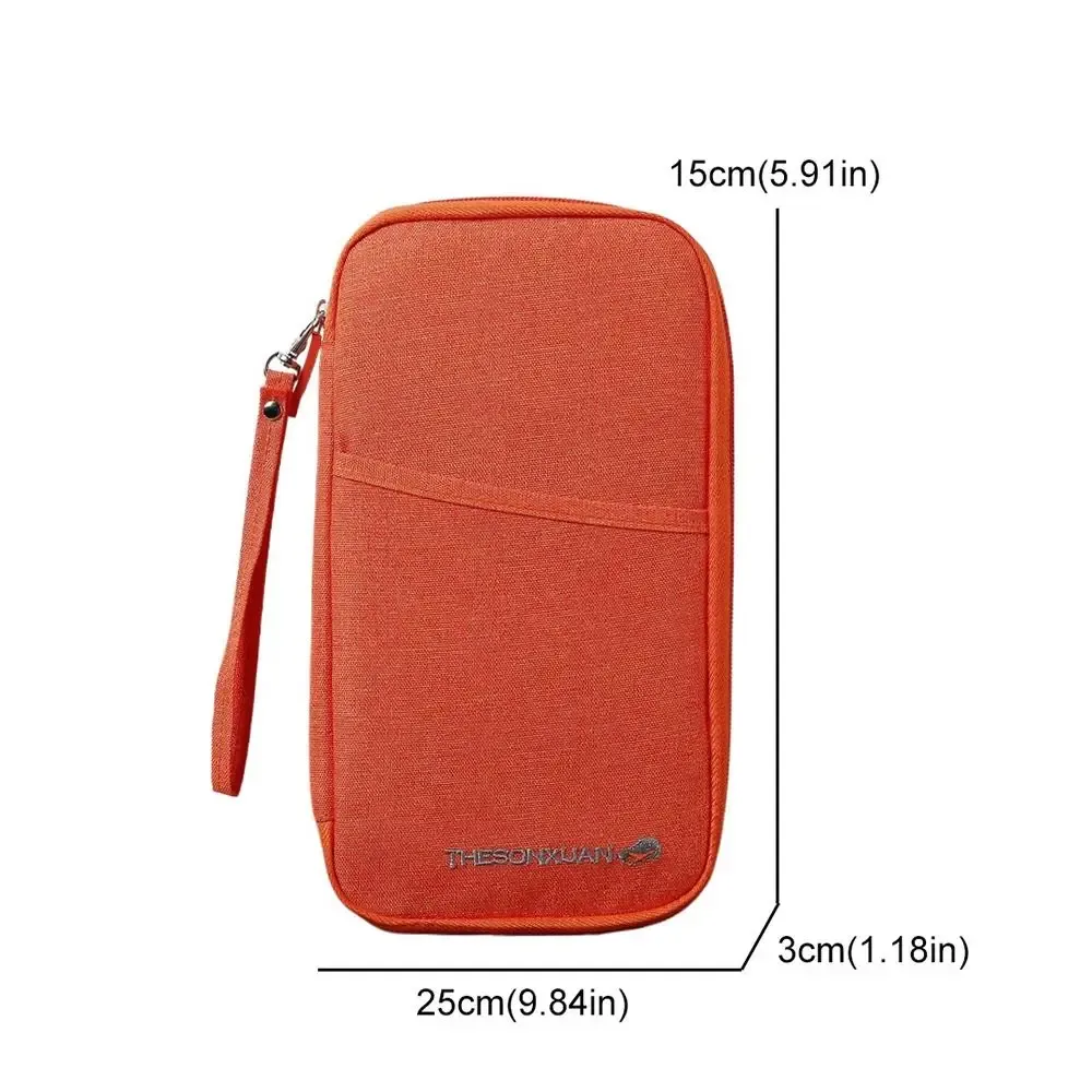 nouvelle pochette de voyage rfid pour passeport, organisateur multifonctionnel pour cartes et billets de famille, unisexe, idéal pour l'enregistrement à l'aéroport