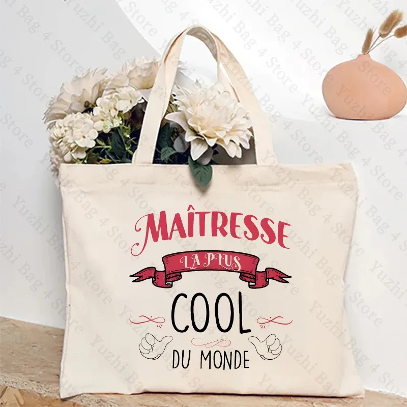 sac fourre-tout de shopping de mode pour femmes avec professeur de chouette et sac à bandoulière design hibou cadeau pour éducatifs cadeau maitresse d'école