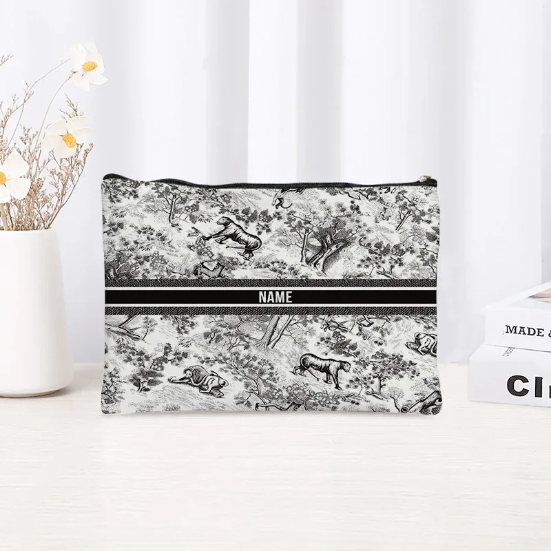 pochette de maquillage personnalisable pour femme, pochette de fête, pochette de mariage, pochette de voyage, trousse de maquillage en toile simple, organisateur, cadeaux pour femme