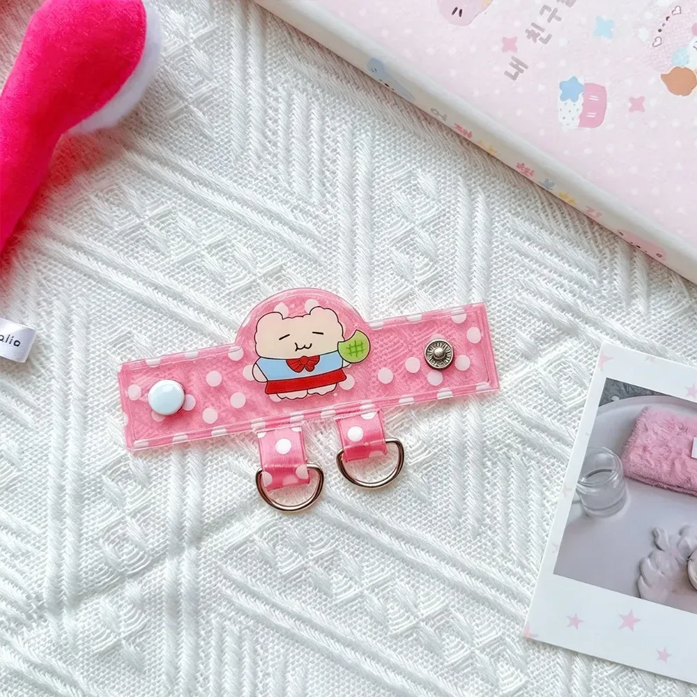 porte clé animaux fruits transparent bleu vert jaune rose design kawaii mignon pois bouton central double anneaux métalliques support breloque voyage accessoire