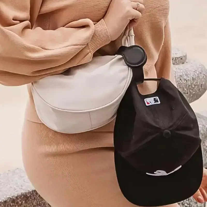 clip magnétique multifonctionnel en cuir pu pour chapeau, clip organisateur rond à aimant puissant, accessoire de sac de voyage