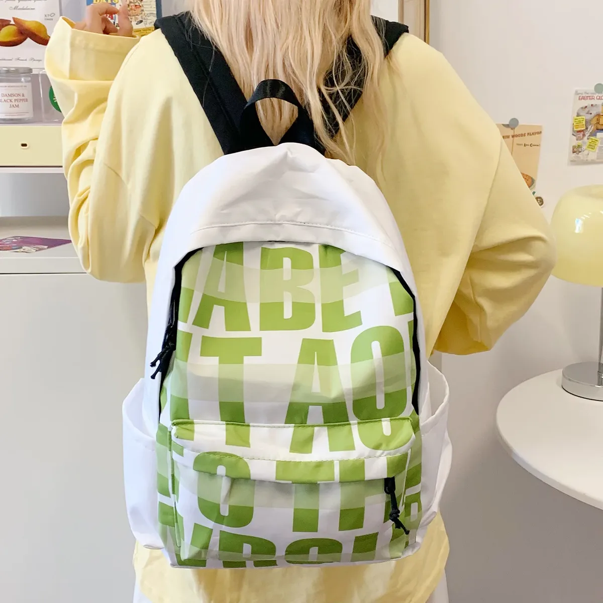 sac à dos scolaire pour femmes, sac à dos tendance avec une grande capacité, adapté aux activités quotidiennes et aux voyages
