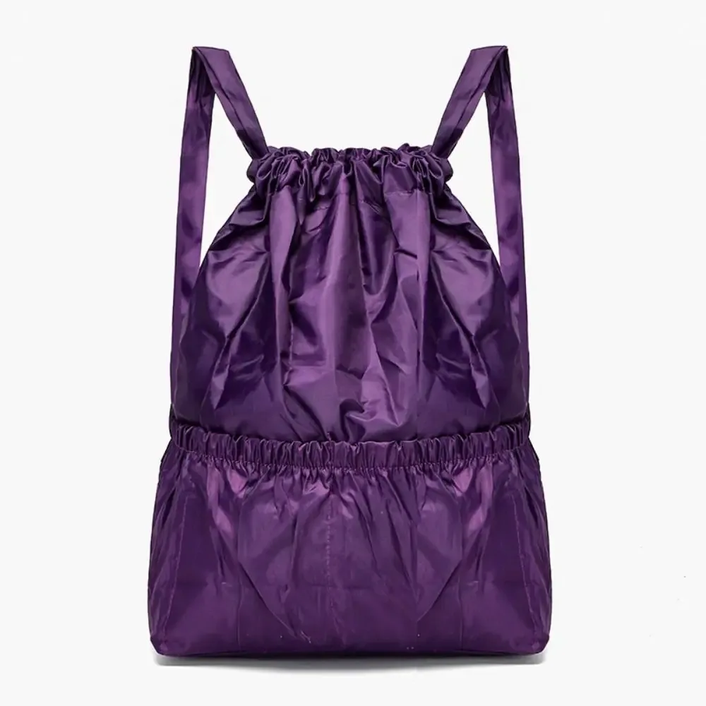 sac à dos décontracté à imprimé floral avec cordon de serrage, imperméable, grande capacité, en polyester, pour le sport et l'école, pour femmes