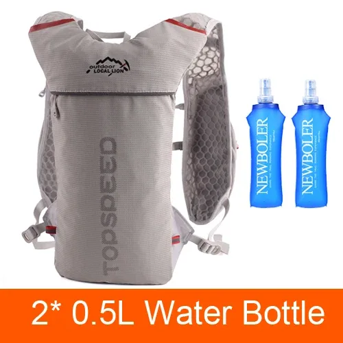sac à dos d'hydratation pour course à pied 5l, sac de course ultra léger pour marathon, sac à dos de vélo, option gourde souple 500ml