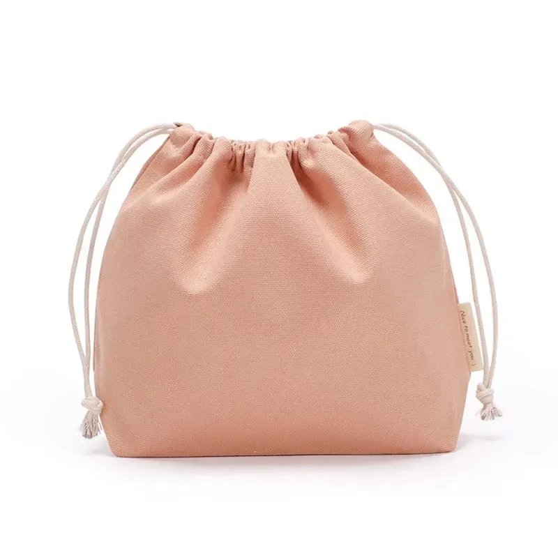 sacs à provisions en toile réutilisables pour femmes, sac de rangement de voyage, fourre-tout en coton, poudres à bijoux, poches à soupe, proximité solide, 27x20cm