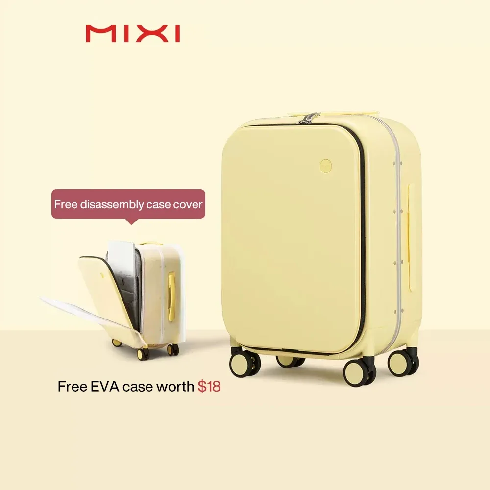mixi marque design de luxe valise à main en polycarbonate voyage bagage roulant avec roues spinner serrure tsa 18 20 pouces