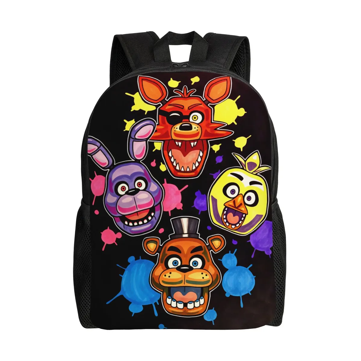 sac à dos fnaf horror game pour hommes, grands sacs à dos en polyester, sacs décontractés pour lycée, sac à dos de voyage personnalisé