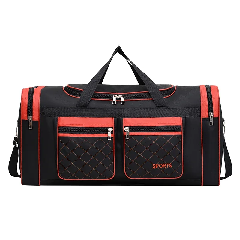 sac polochon de voyage en nylon pour homme, sac à main de grande capacité, bagage de transport extérieur portable, sac de sport pratique pour le week-end masculin, questionpratique