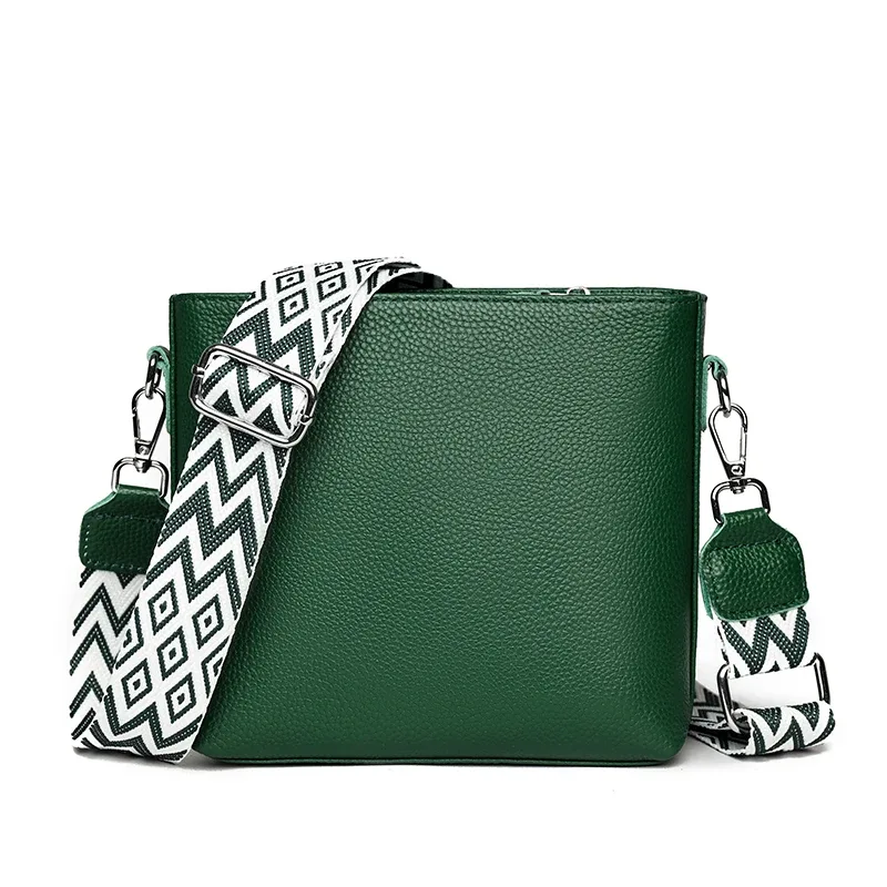 sac à bandoulière en cuir véritable 100% pour femmes, sac à bandoulière à large sangle, sacoche en cuir de vache, petit sac à main et bourse