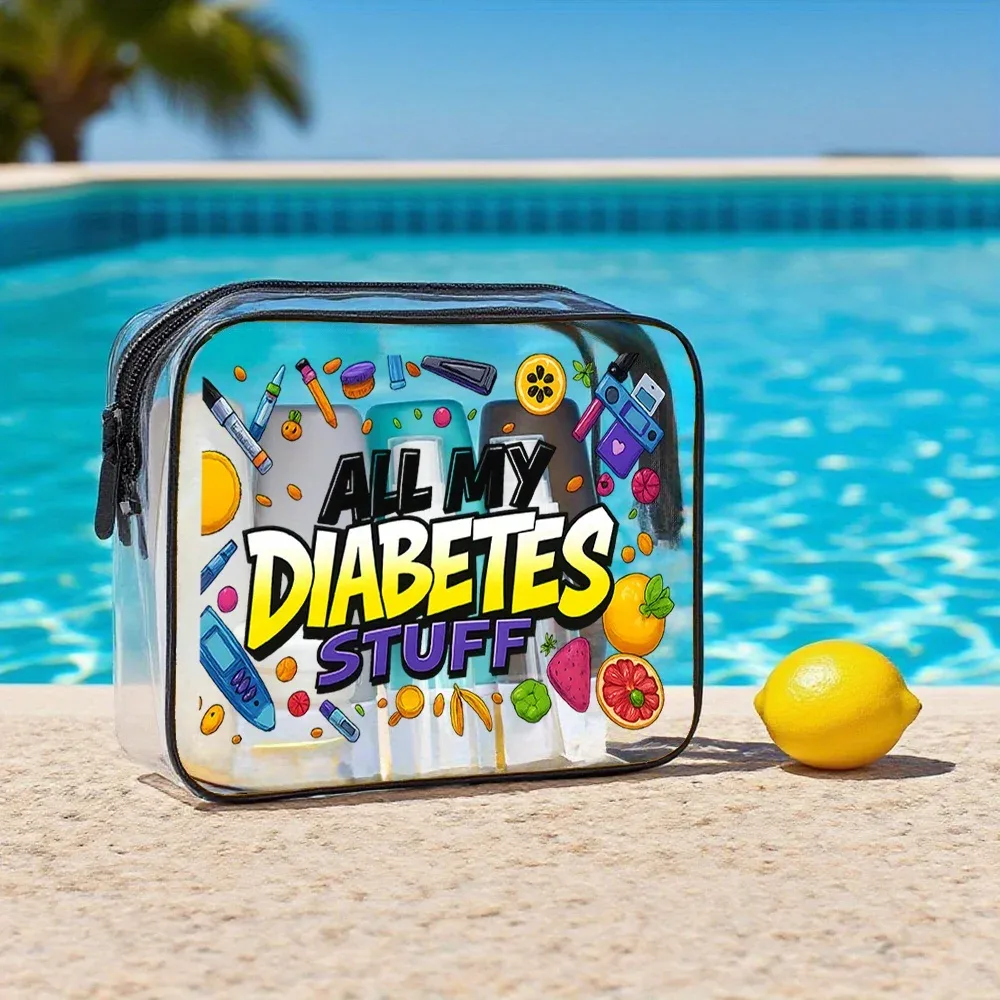 trousse de toilette pour le diabète, pochette cosmétique médicale mignonne, essentiel pour voyage et salle de sport