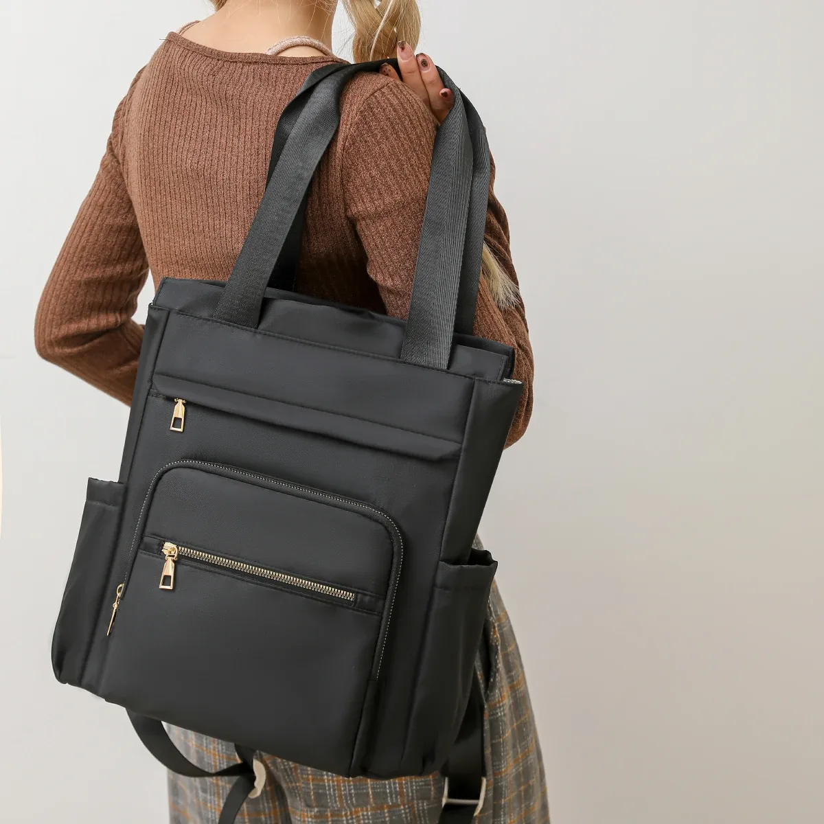 Sac pour ordinateur portable 14 pouces, sac à dos élégant de grande capacité, sac à dos de banlieue, voyage, randonnée, sport en plein air, sac d'école pour étudiants pour femmes