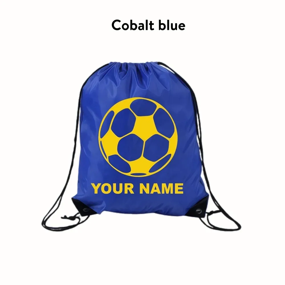 sac à dos de sport personnalisé en polyester avec cordon de serrage, coins renforcés, pour enfants, idéal pour le football et la gym