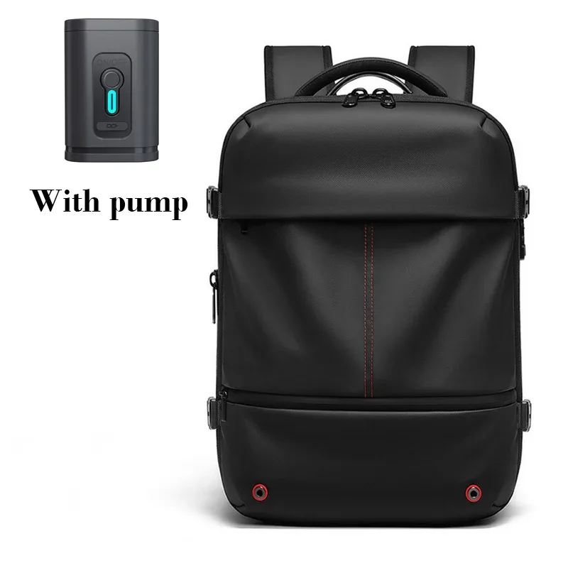 sac à dos de voyage décontracté 16 pouces, sac à dos pour ordinateur portable à compression sous vide, sac à dos scolaire avec port de charge usb, sac à dos de randonnée et d'affaires extensible