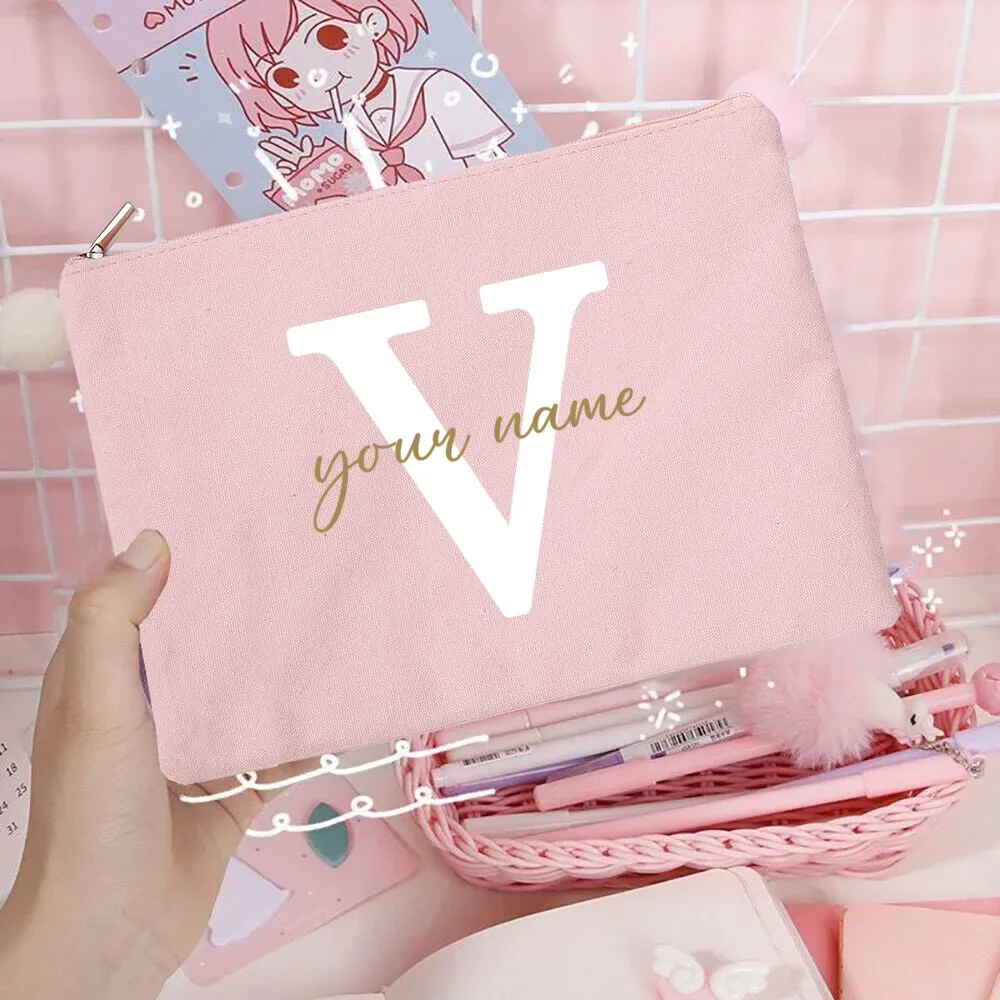 sacs à cosmétiques de demoiselle d'honneur avec nom personnalisé, trousse de maquillage pour filles, pochette de toilette de voyage, cadeaux d'anniversaire de mariage pour elle