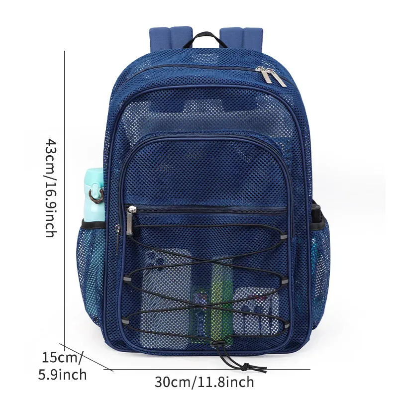 sac à dos d'été pour hommes, sac à deux épaules en maille respirante, cartable de loisirs et de sport pour étudiants, sacs à dos de voyage de grande capacité