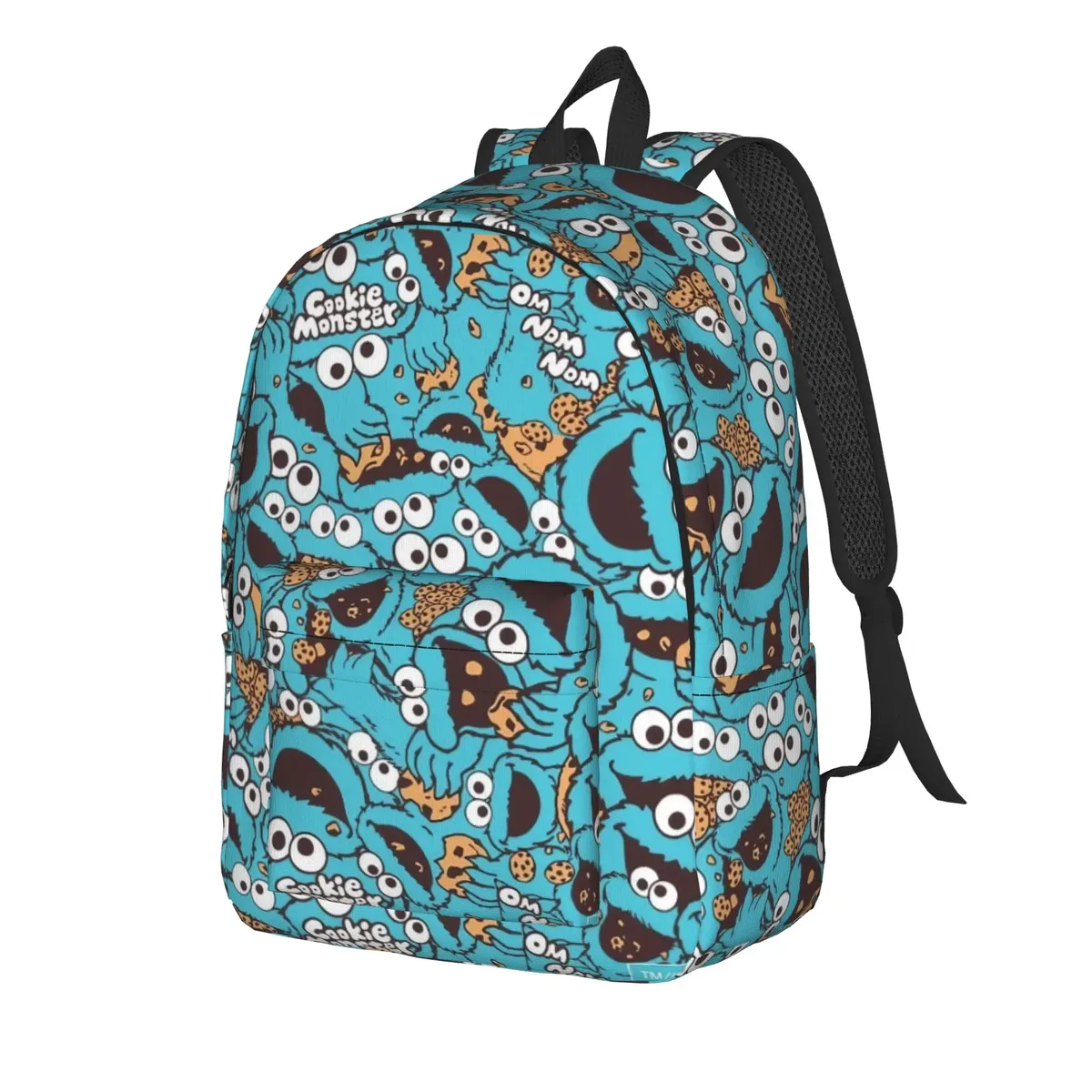 sac à dos tendance léger pour lycée, randonnée, voyage, avec motif cookies anime monsters sesames streets, sac à dos de jour pour ordinateur portable