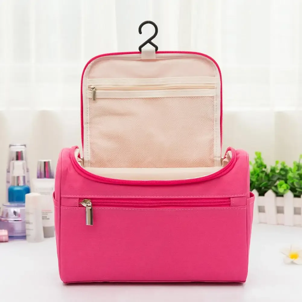 sac de maquillage imperméable avec crochet de suspension et plusieurs poches, sacs cosmétiques pour les essentiels de voyage, trousse de toilette pour femmes et hommes ﻿