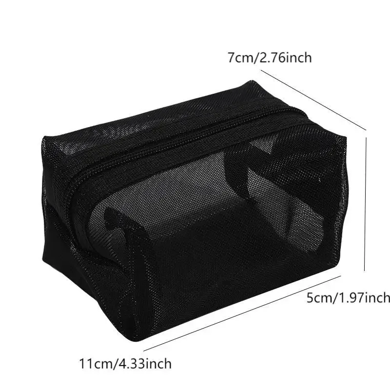 mini sacs cosmétiques en nylon transparent, jolies petites trousses de maquillage pour femmes, pochettes pour rouge à lèvres, organiseur pour câbles, clés, écouteurs