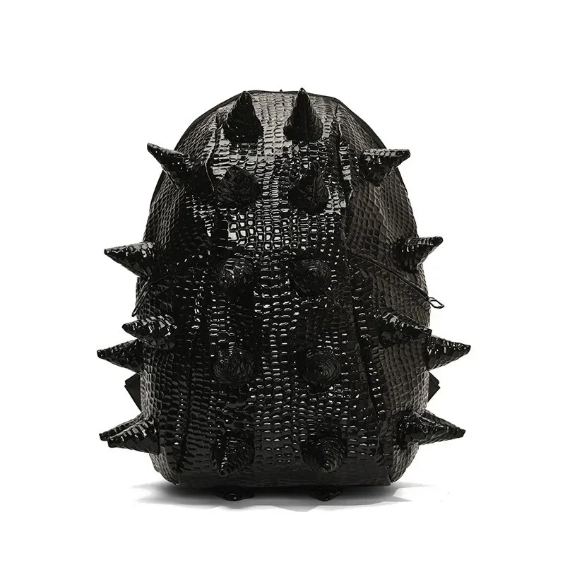 sac à dos en pu en forme de kasgehog, grande capacité, haute qualité, nouveau style, design unique, personnalité, mode, 2024
