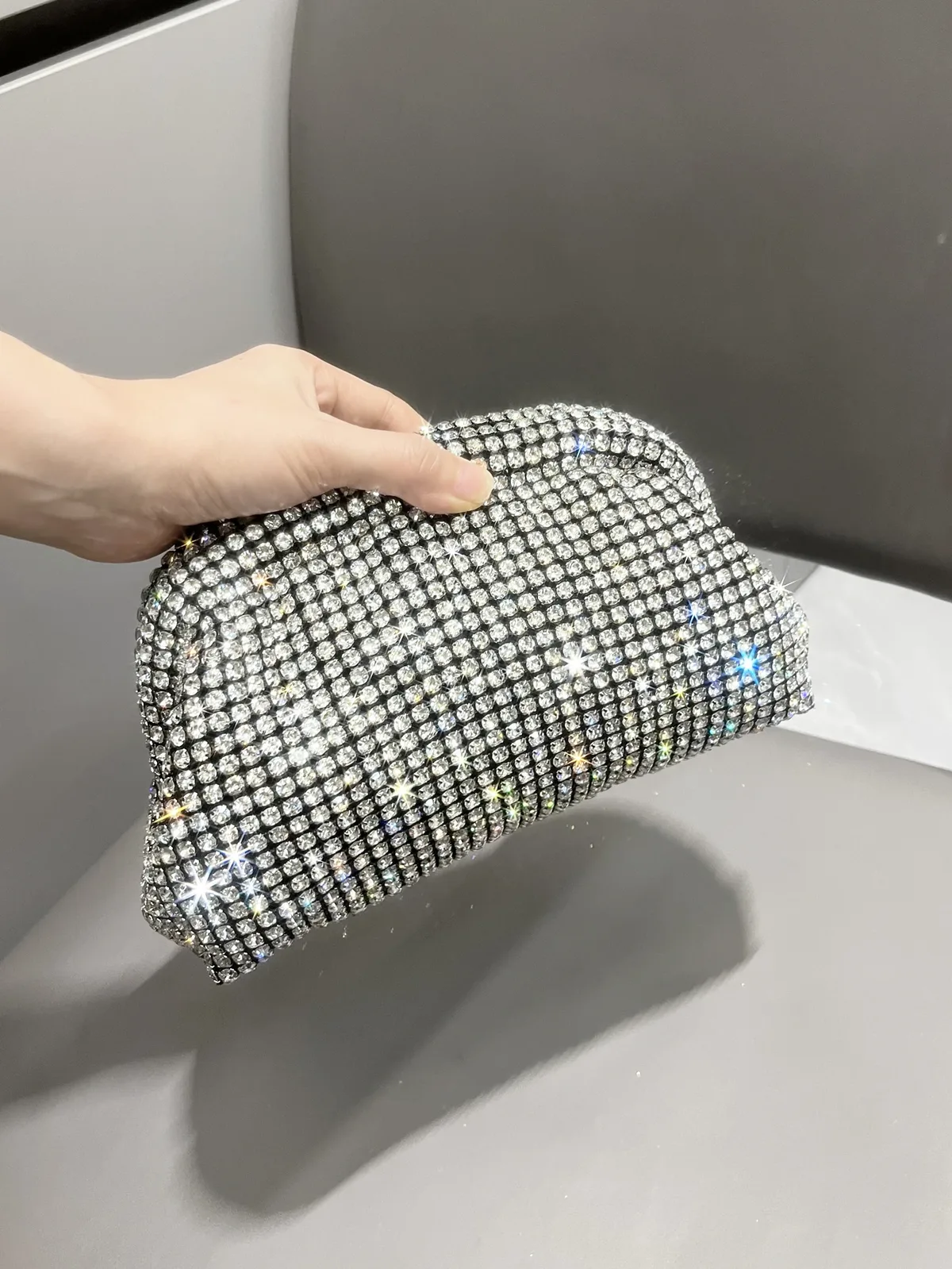 pochette de luxe en strass pour femmes, sac à poignée, sac à bandoulière, sac de soirée, sac de banquet