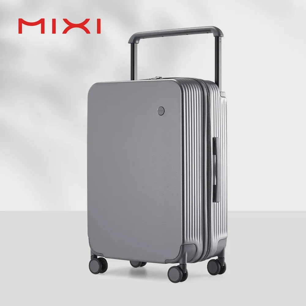réi-valise à roulettes de voyage à poignée large, bagage rigide pc, valise tournante de grande capacité avec serrure tsa, 20 po