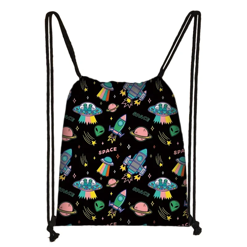spacvier-sac à dos imprimé pilote pour femme, astronome ovni, proximité wstring, sac de rangement pour chaussures de voyage, support de livre pour adolescent, cadeau