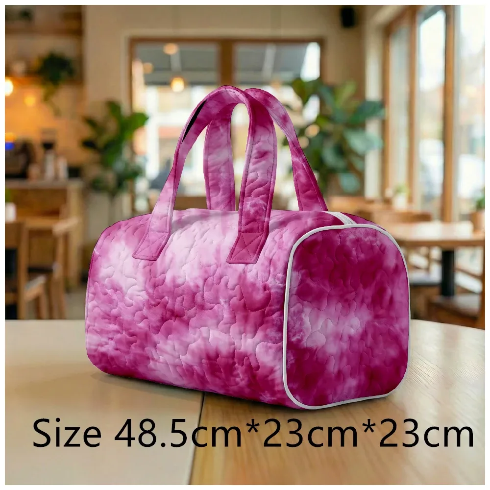 sac fourre-tout matelassé tendance pour femmes, motif tie-dye et marbré, sac à bandoulière grande capacité, sac à main pour les voyages, le shopping, la plage, la salle de sport