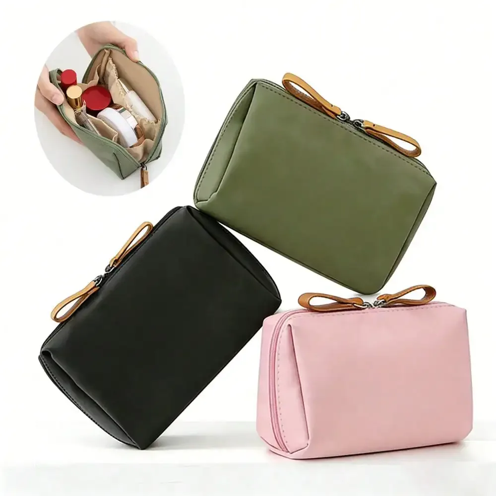 Sac à cosmétiques compact et étanche pour voyage, organisateur de produits de toilette, accessoires de rangement à fermeture éclair, sac de maquillage pour ongles, 1 pièce
