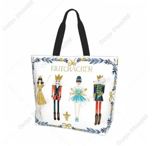 sac fourre-tout réutilisable pour femme, sac à main casse-noisette, sac à provisions, cadeau de travail, arbre de noël, marine, initié